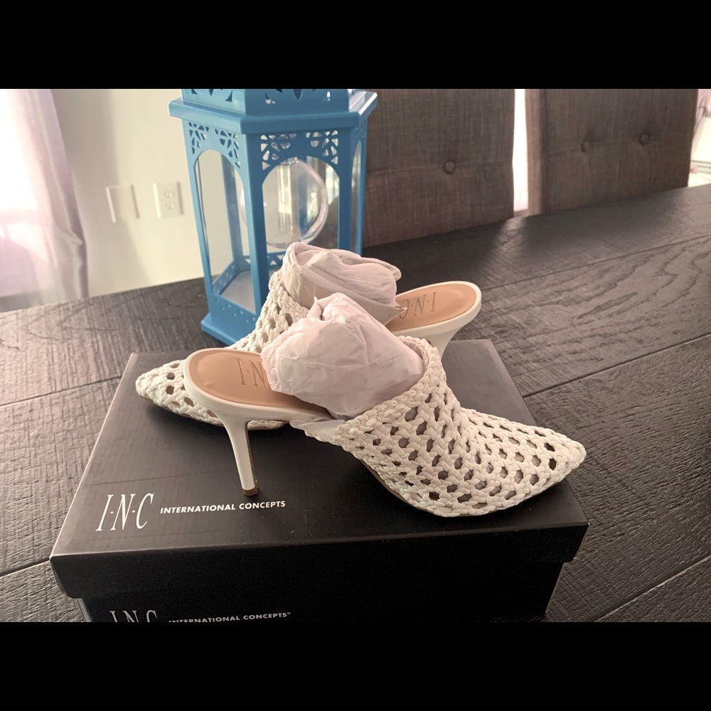Brand New White Mules